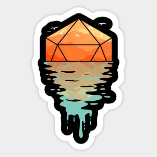 Rippling d20 - DnD Dungeons & Dragons D&D Sticker